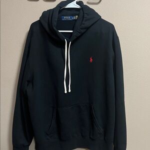 Polo by Ralph Lauren Black Hoodie with Red Logo